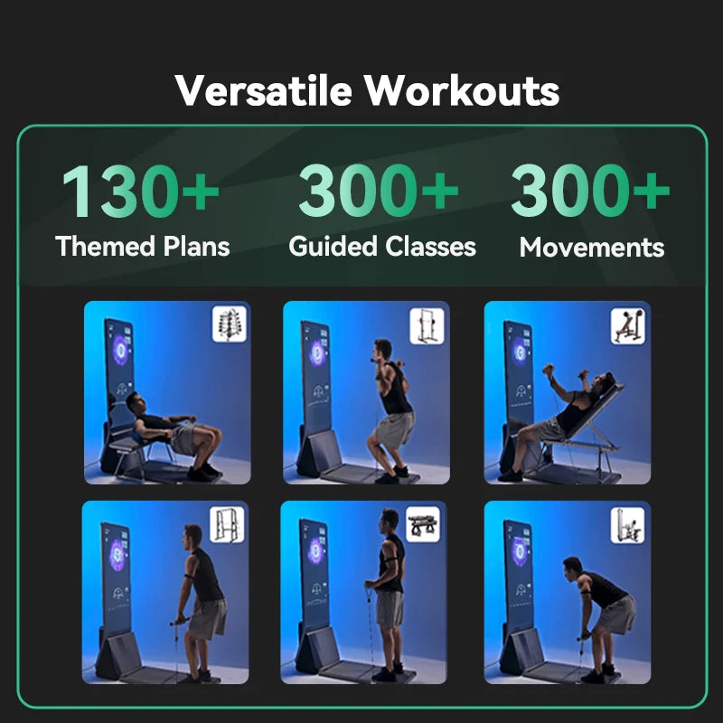 Commercial-Grade AEKE K1 Smart Home Gym with Digital Fitness Mirrors AI Aluminum Alloy Arms Exercise & Core Muscle Training-3